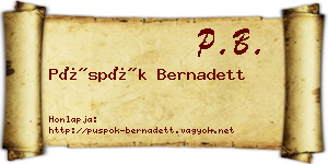 Püspök Bernadett névjegykártya